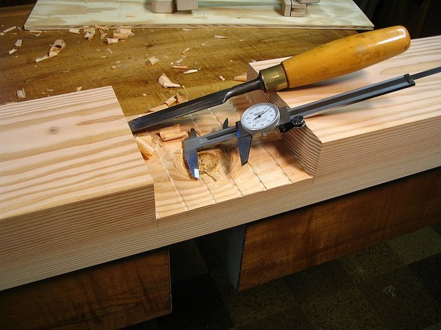 Final Paring Using Gauge Lines and Measurement From Crossbeam